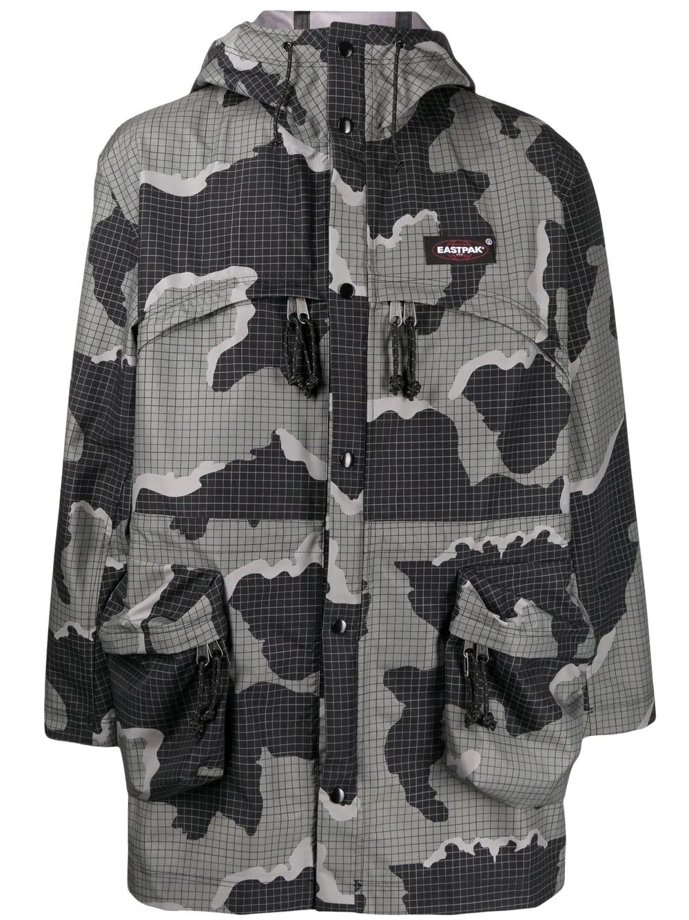 logo-patch graphic-print jacket - 1