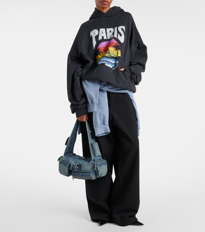 BALENCIAGA Superbusy Small denim crossbody bag outlook