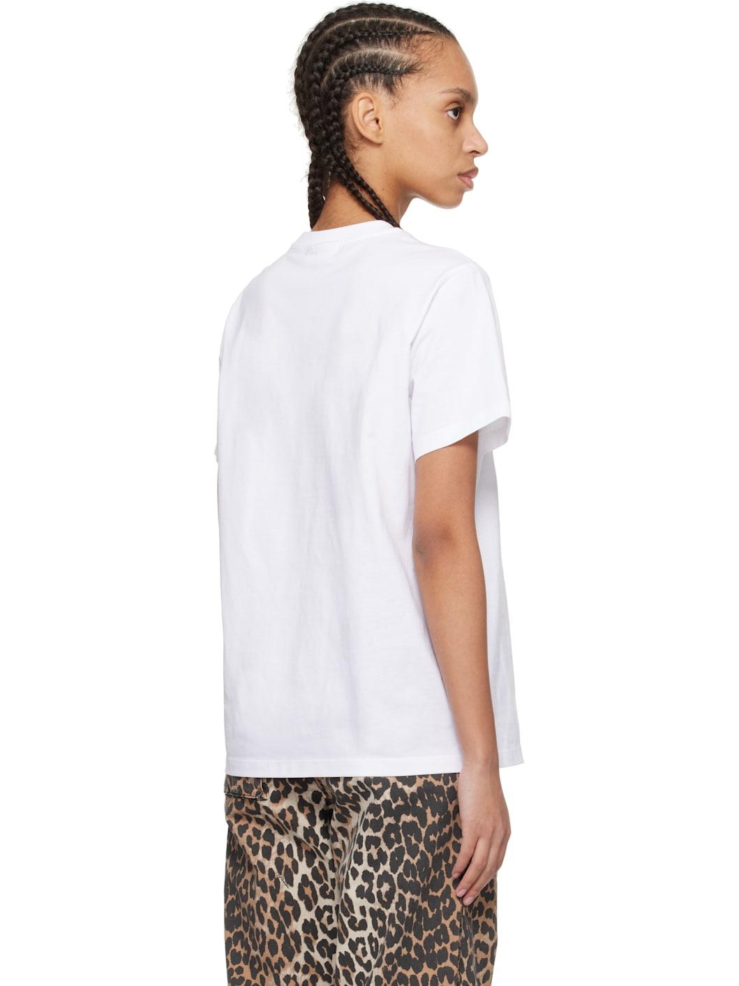 White Relaxed Peach T-shirt - 3