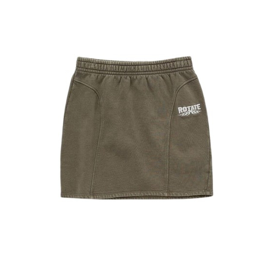 Rotate Ladies Green Enzyme Sweat Mini Skirt - 5