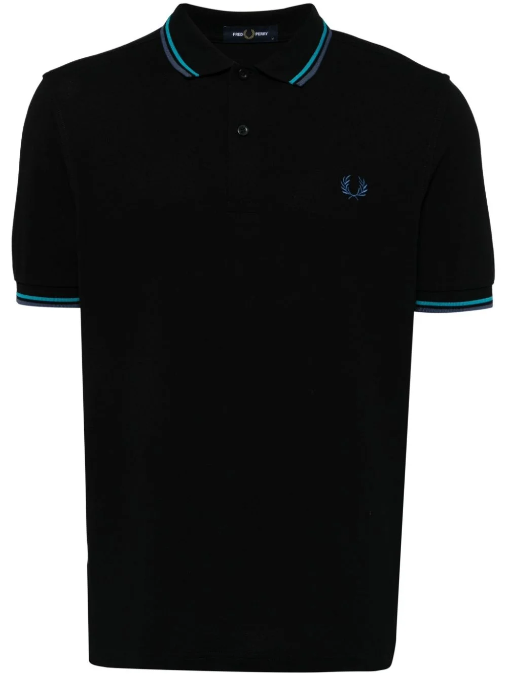 embroidered logo polo shirt - 1