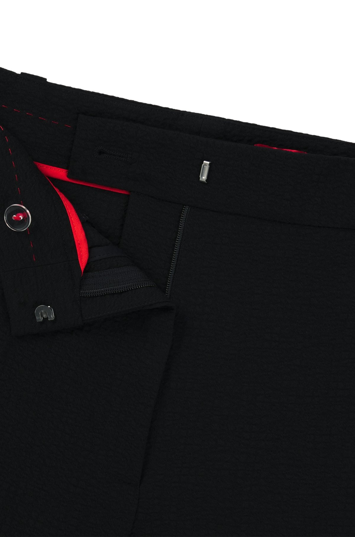 REGULAR-FIT TROUSERS IN STRETCH SEERSUCKER - 6