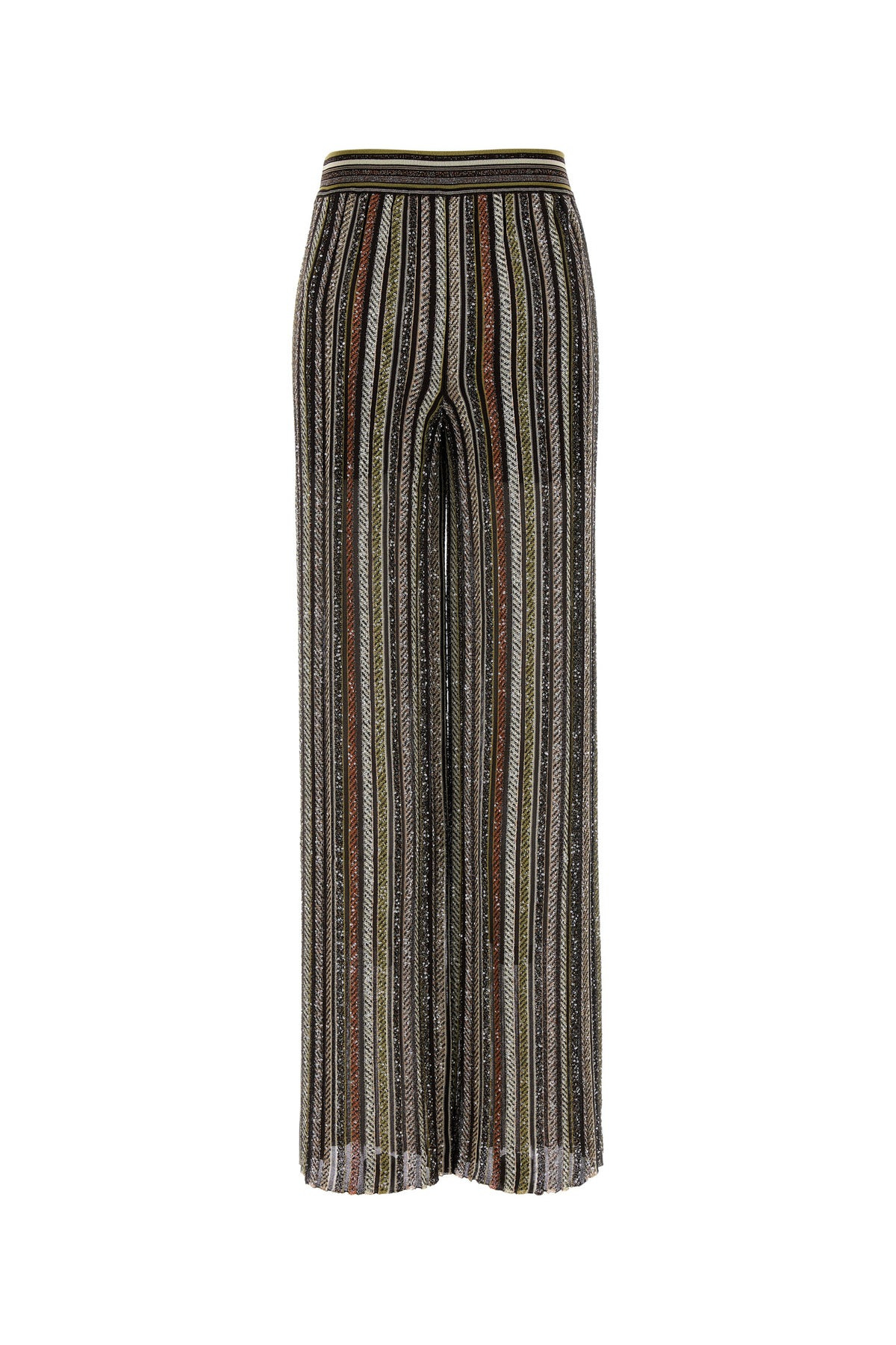Embroidered stretch viscose blend pant - 2