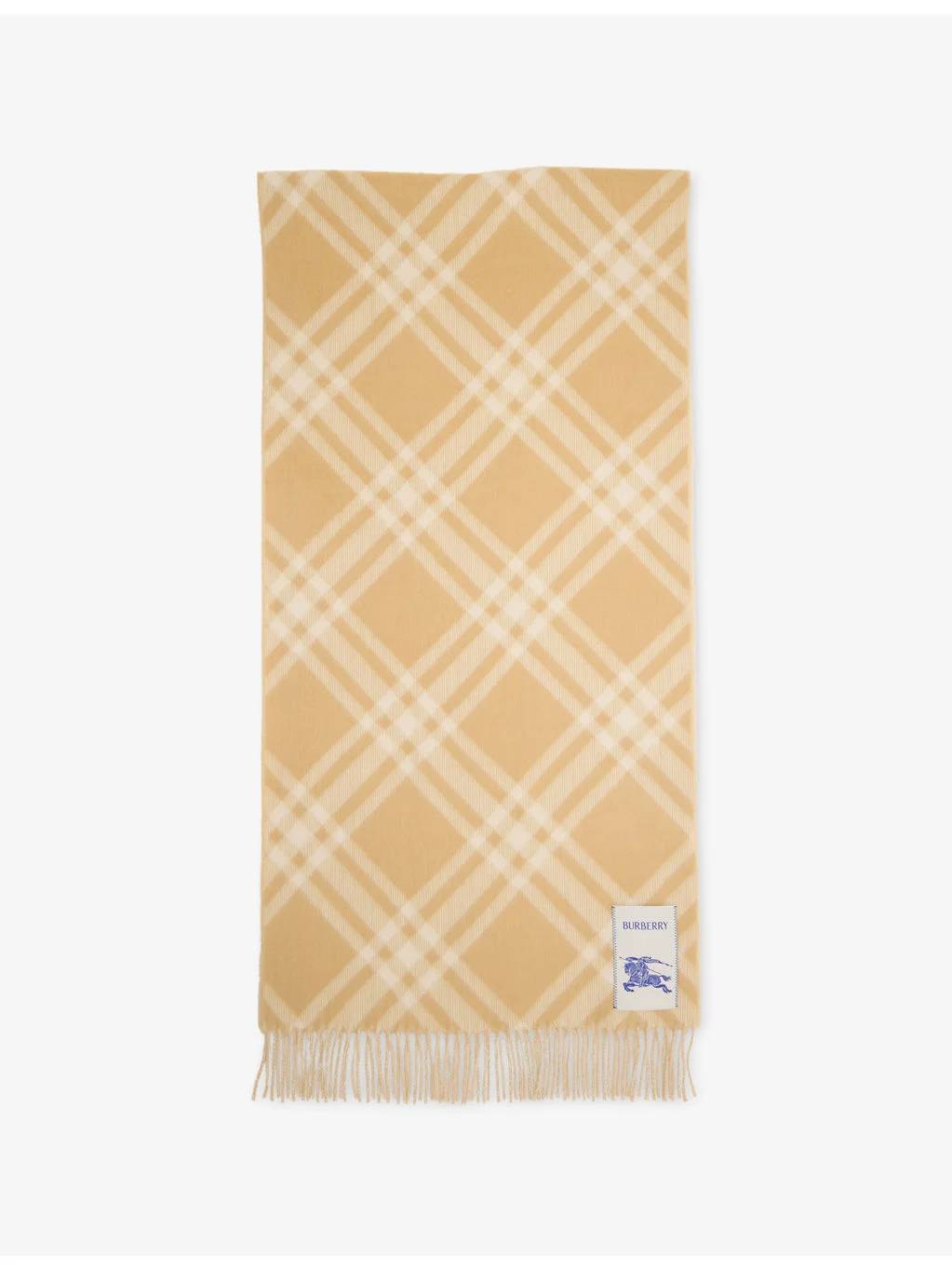 Check Alpaca Wool Scarf - 1