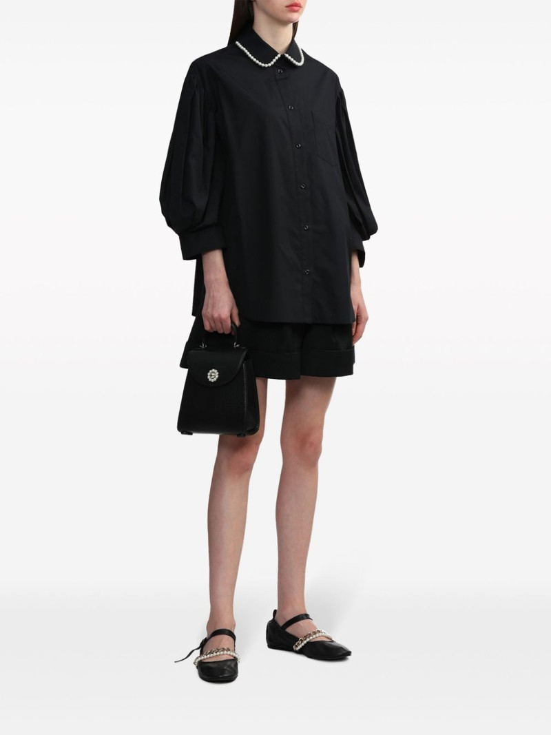 Simone Rocha pearl-embellished leather tote bag outlook