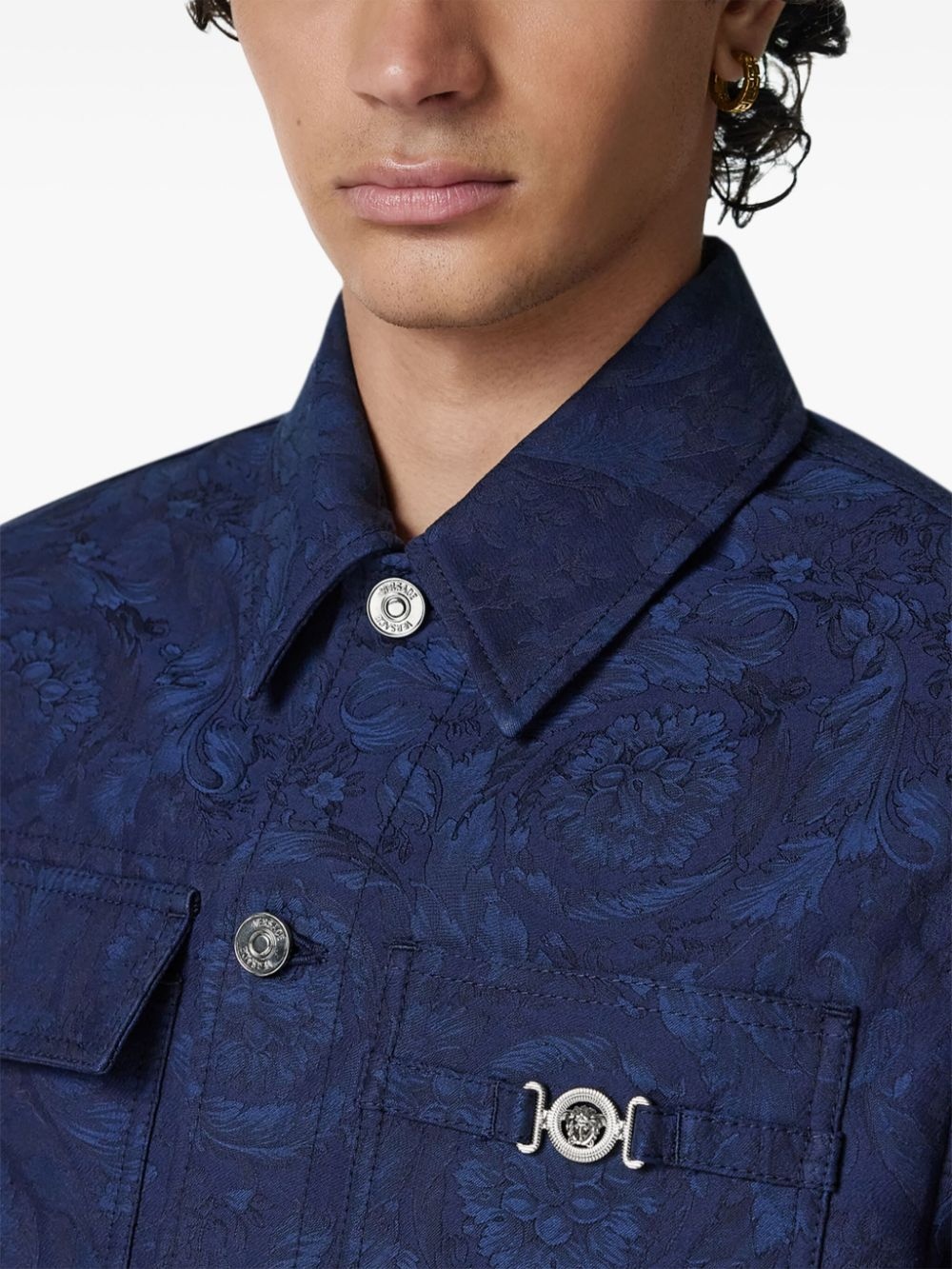 Barocco jacquard jacket - 5