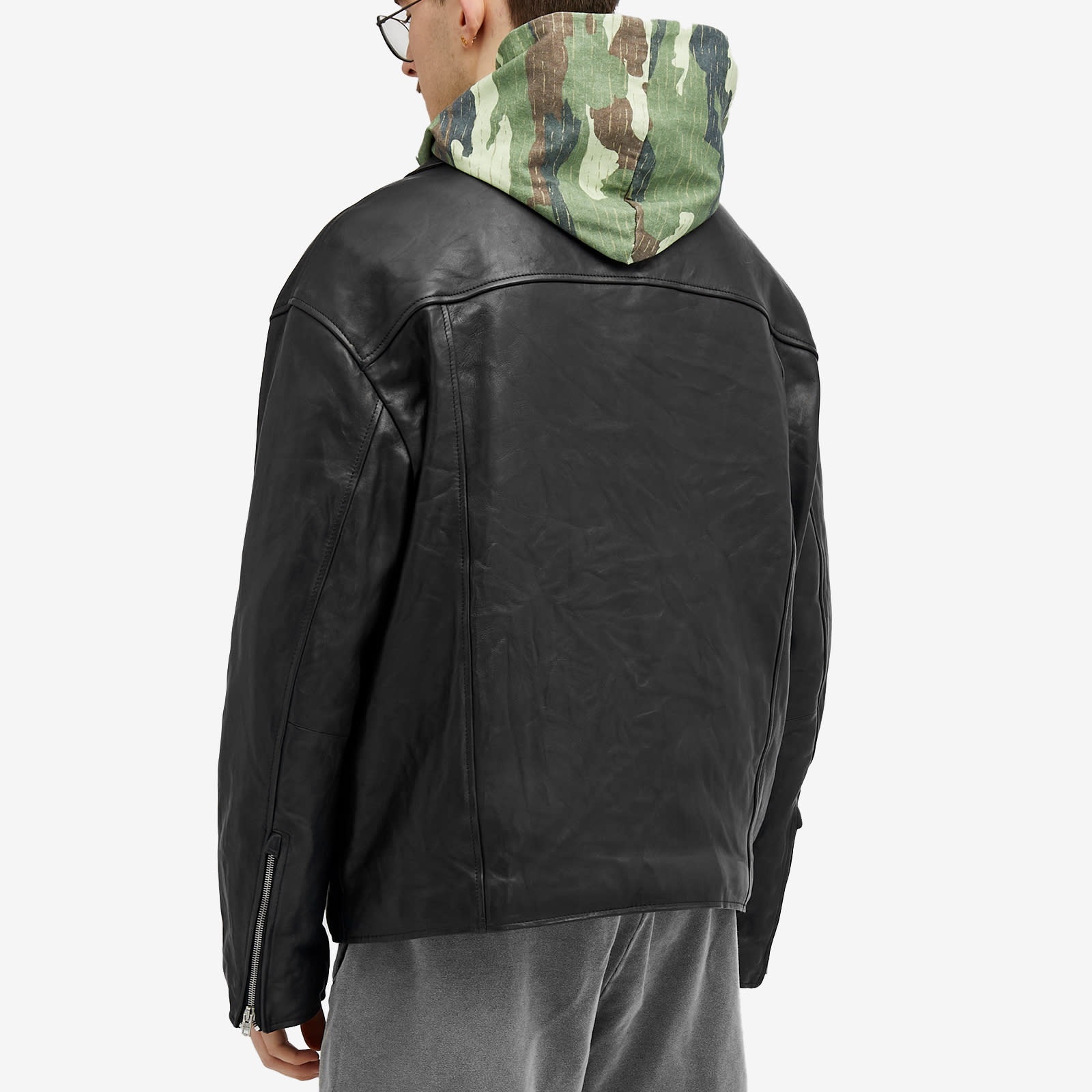 Acne Studios Liker Distressed Nappa Leather Jacket - 3