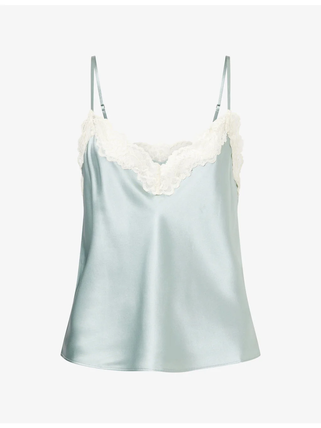 Teddy Lace-Trim Silk Top - 1