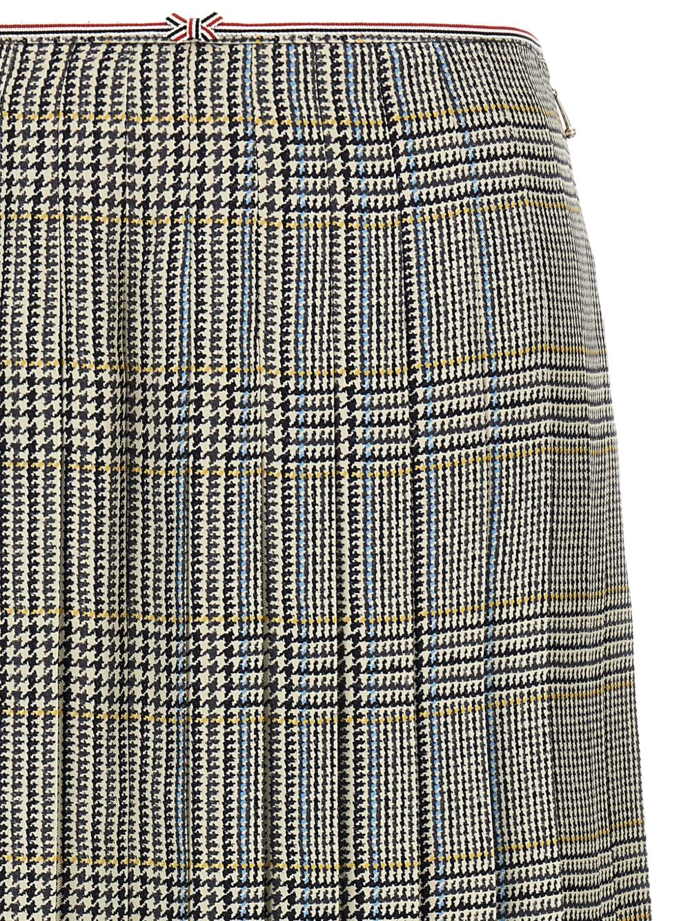 houndstooth-pattern pleated midi skirt - 3