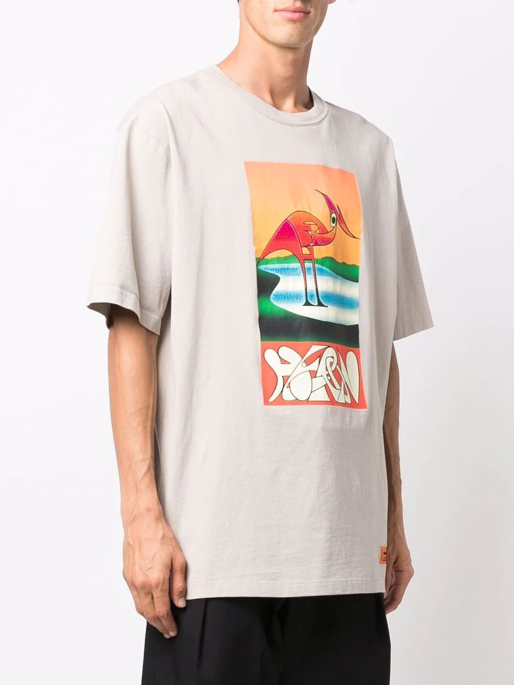 abstract-print T-shirt - 3