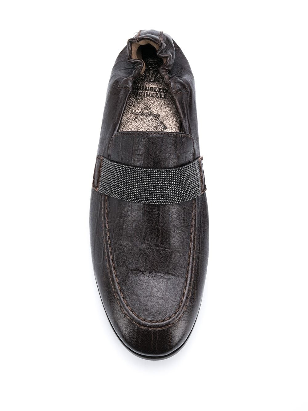 crocodile-effect loafers - 4