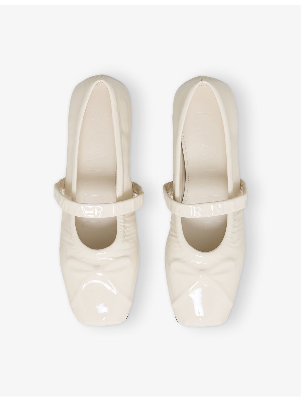 Logo-embossed patent-leather Mary Jane shoes - 2