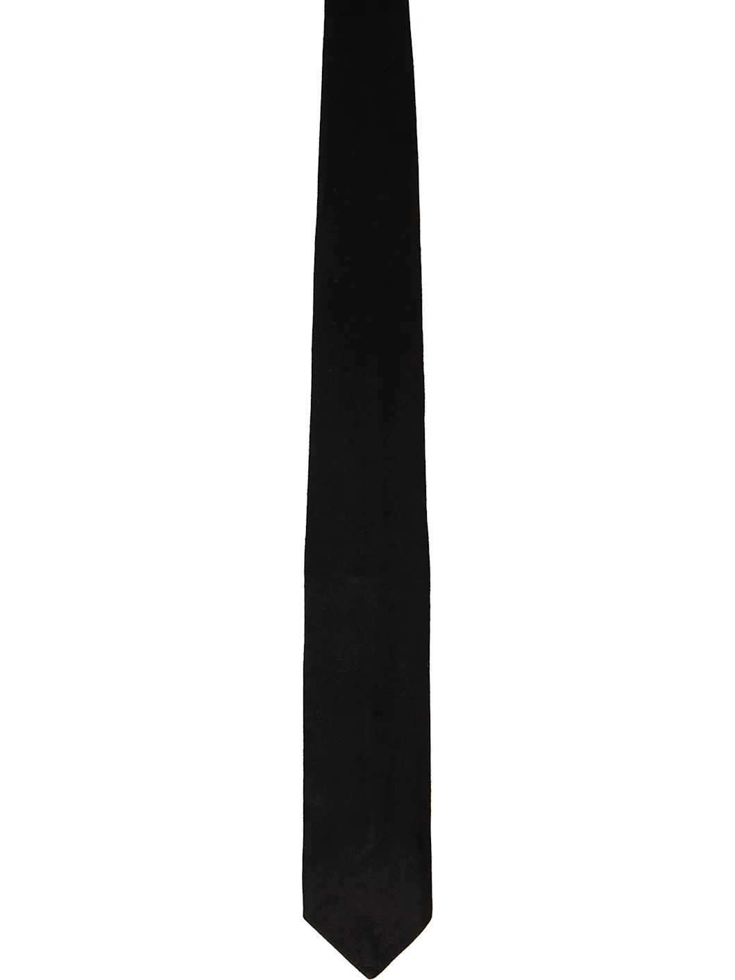 Black Leather Classic Tie - 1