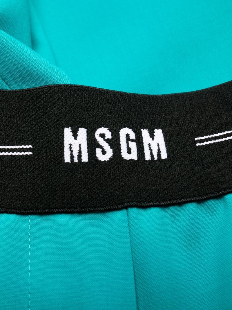logo-waist slim tailored trousers 6