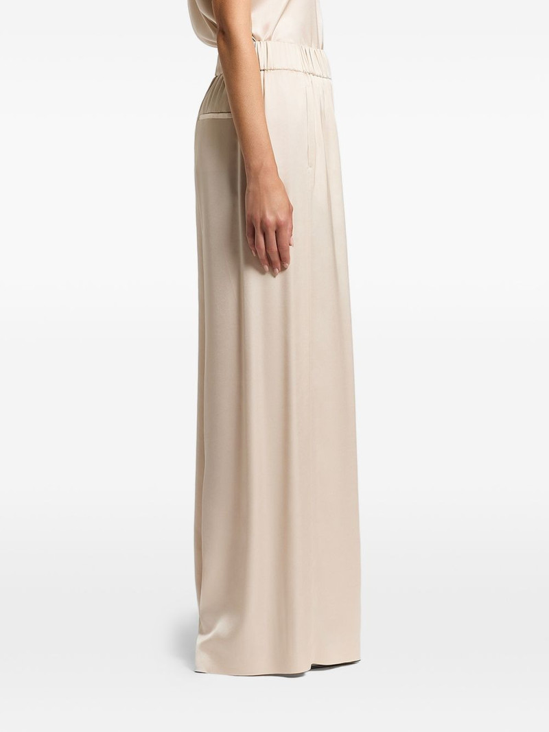 elasticated-waist satin trousers 3