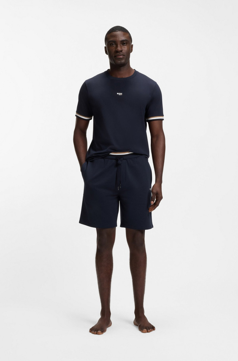 BOSS LOGO-PRINT SHORTS IN COTTON TERRY outlook