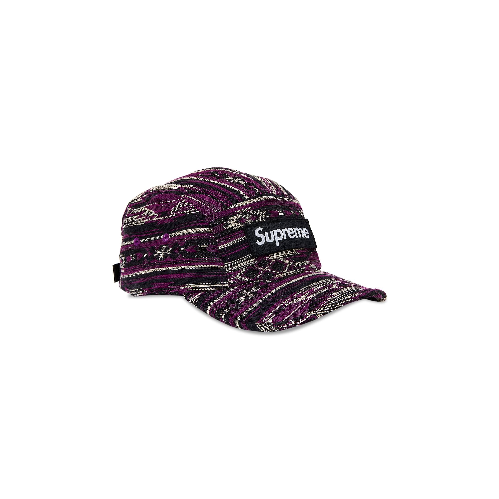 Supreme Woven Pattern Camp Cap 'Purple' - 2