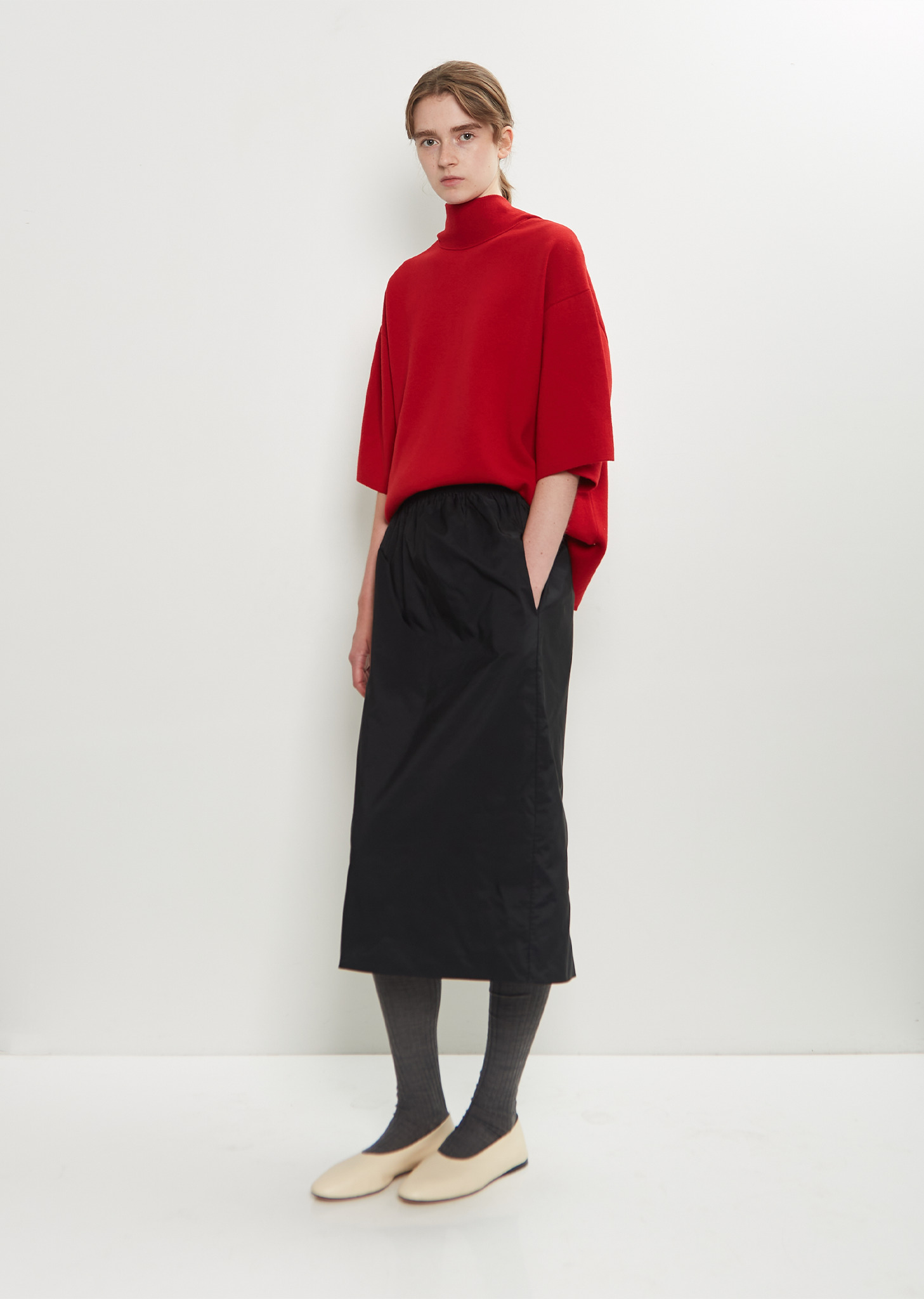Technical Silk Pull-On Skirt - 4