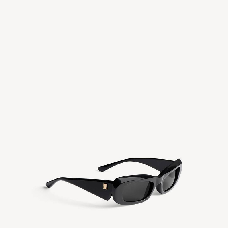Women's Diva Rectangle Sunglasses in Black 3