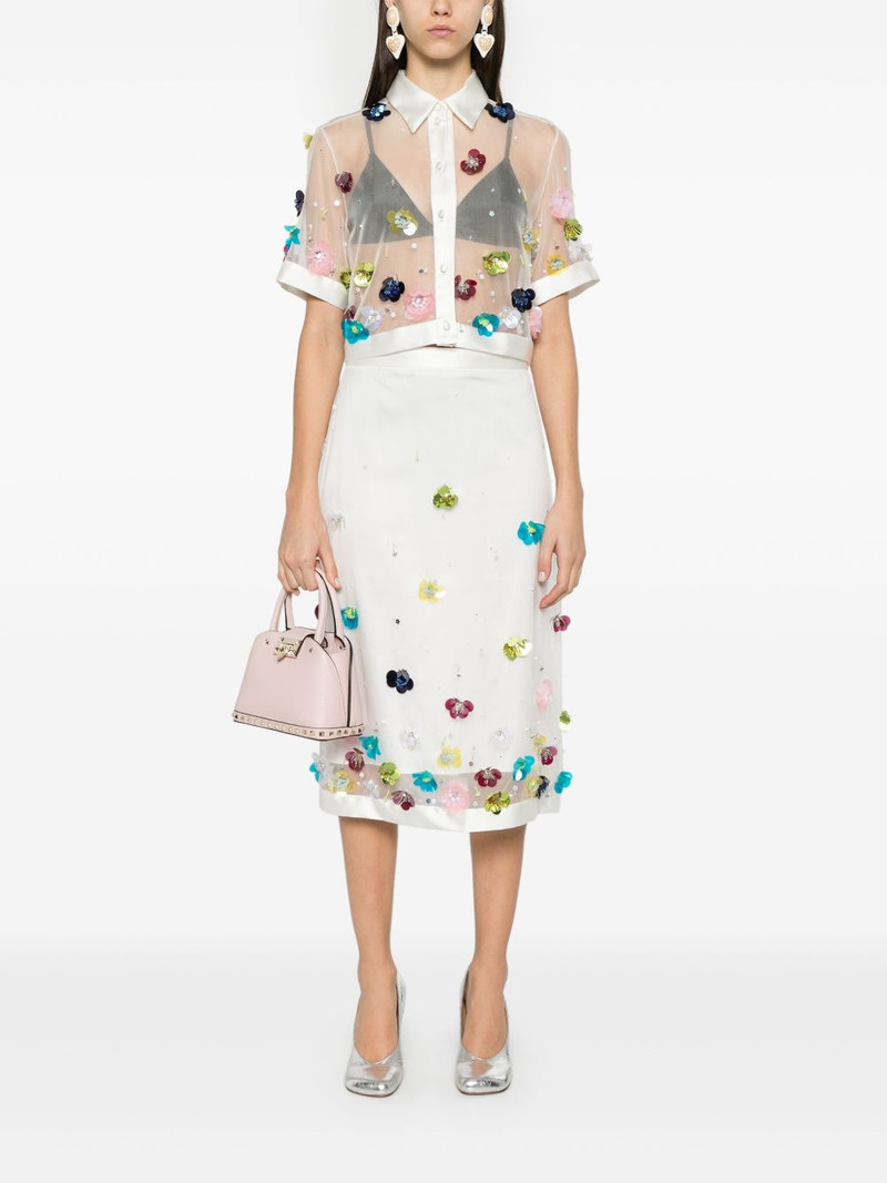 VIKTOR & ROLF sequin-embellished cropped shirt outlook