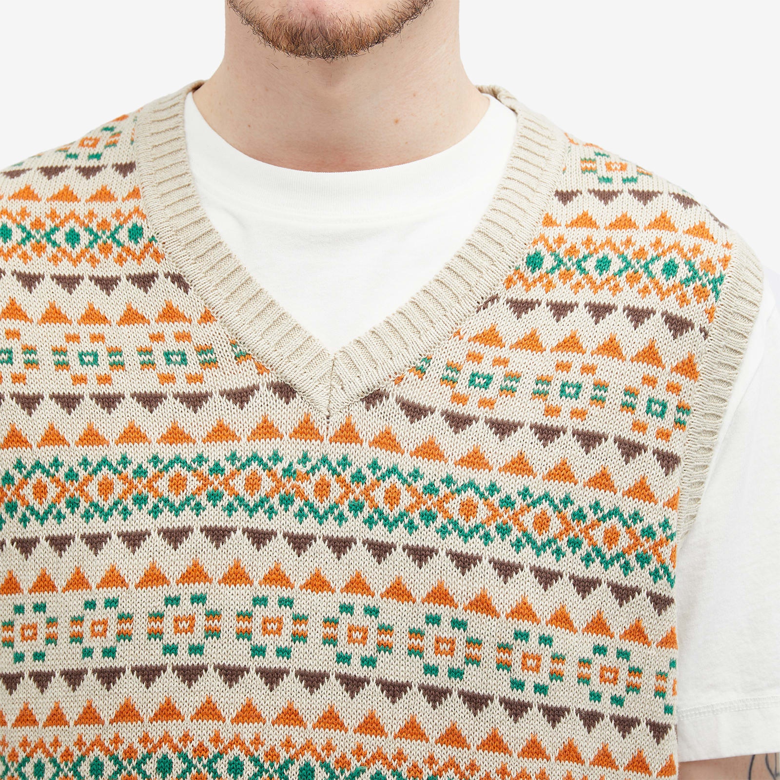 Beams Plus Fair Isle Knit Vest - 5