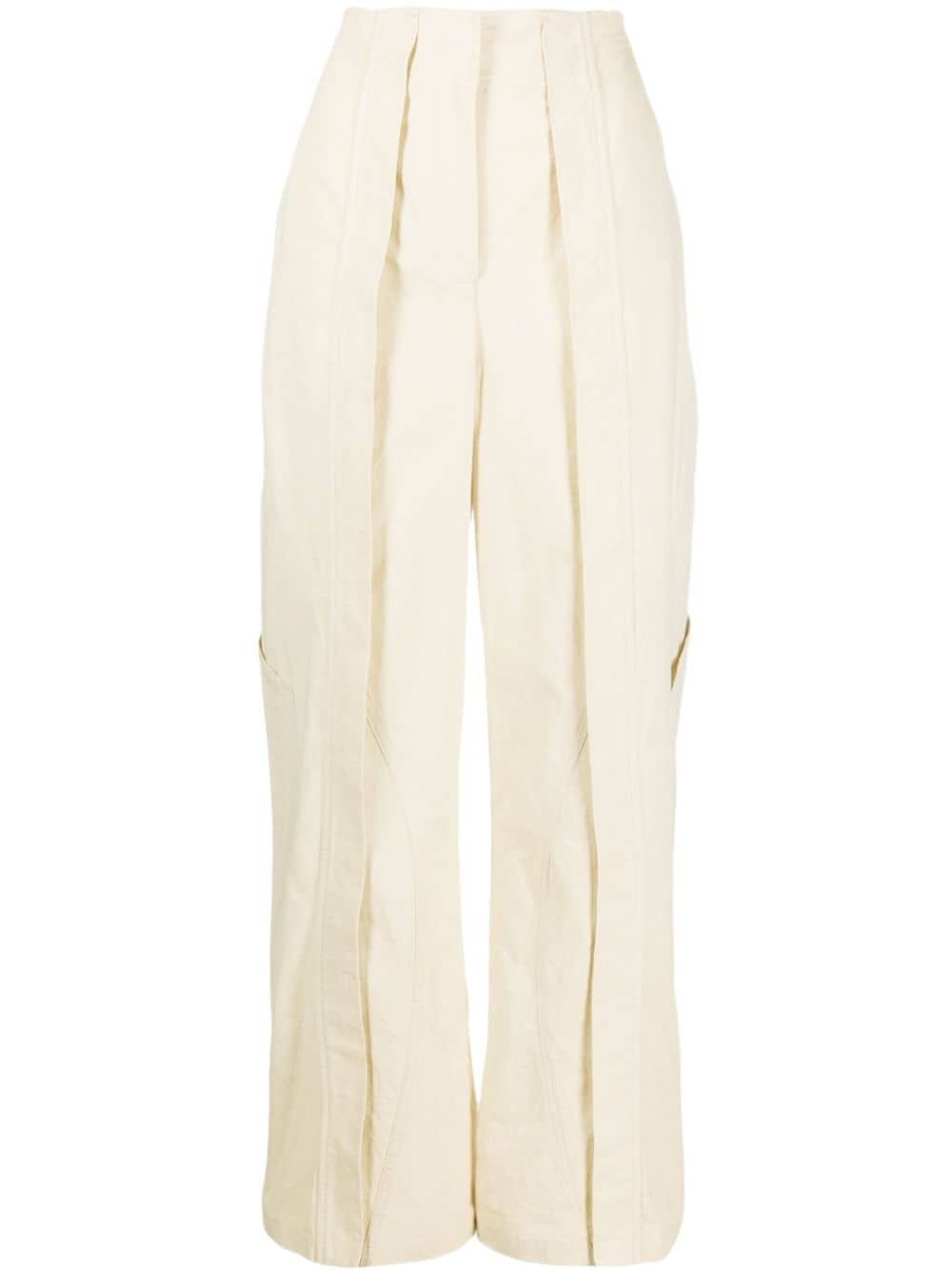 Cocosolo straight-leg cotton trousers - 1