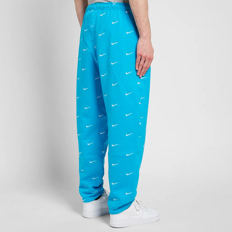 Men's Nike NRG Swoosh Logo Full Print Straight Sports Pants/Trousers/Joggers Blue CJ8905-487 - 5