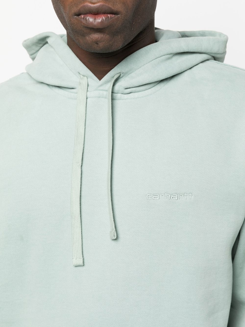 embroidered-logo pullover hoodie - 5