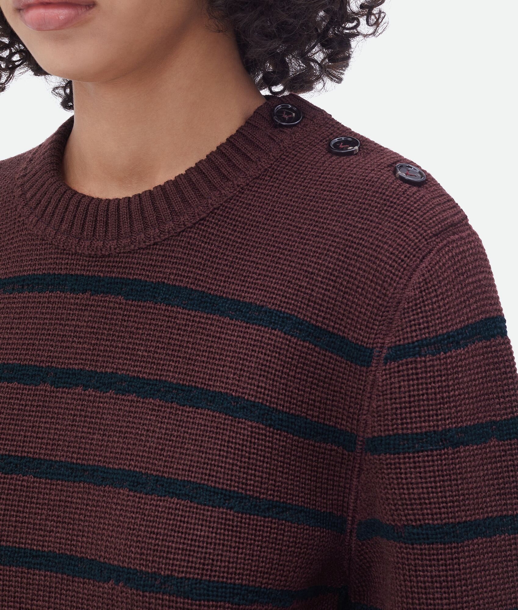 jacquard striped wool jumper - 4