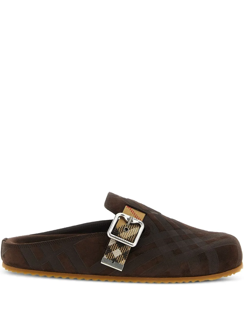 Urchin check-pattern buckled mules - 1