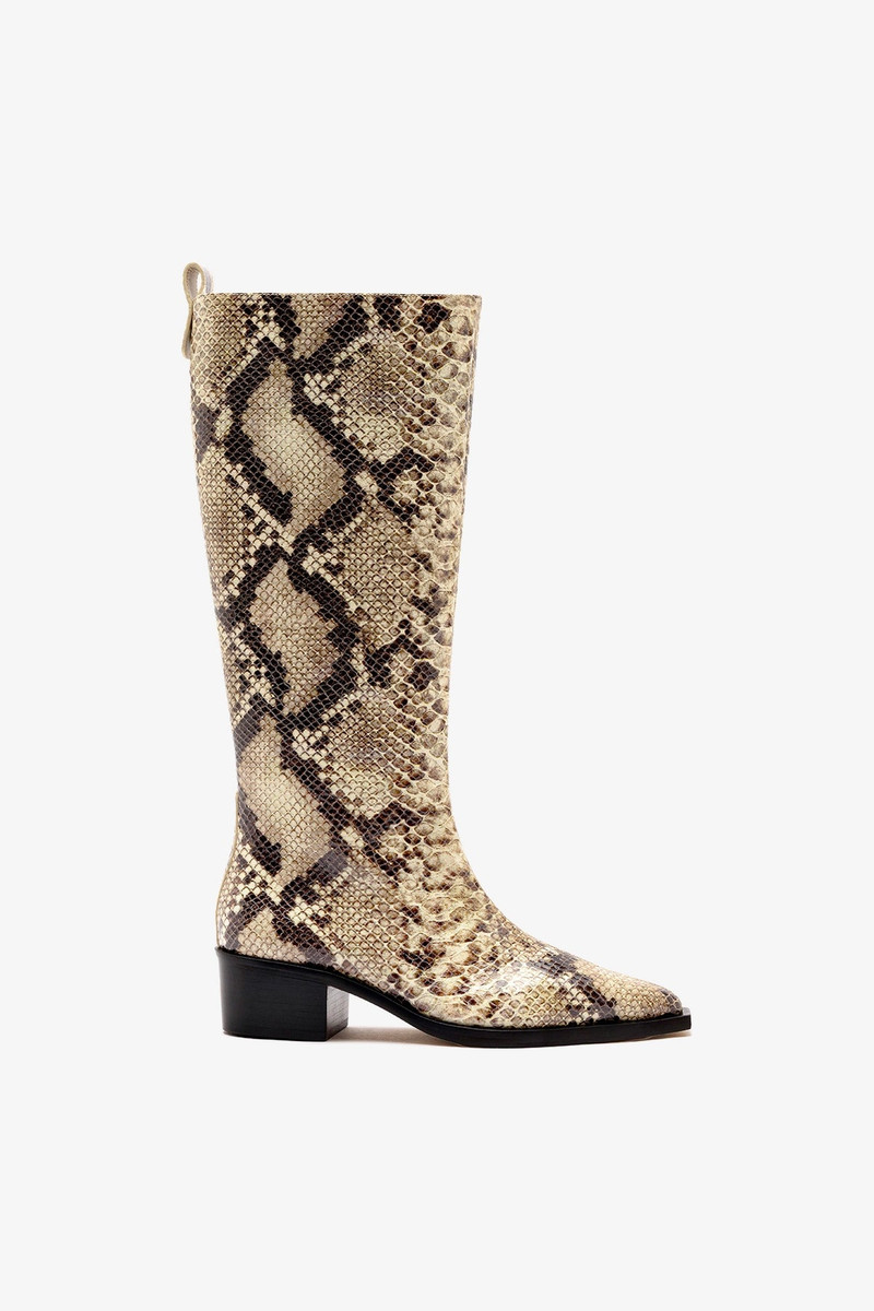 Florencia Boot In Neutral Snake Leather 1
