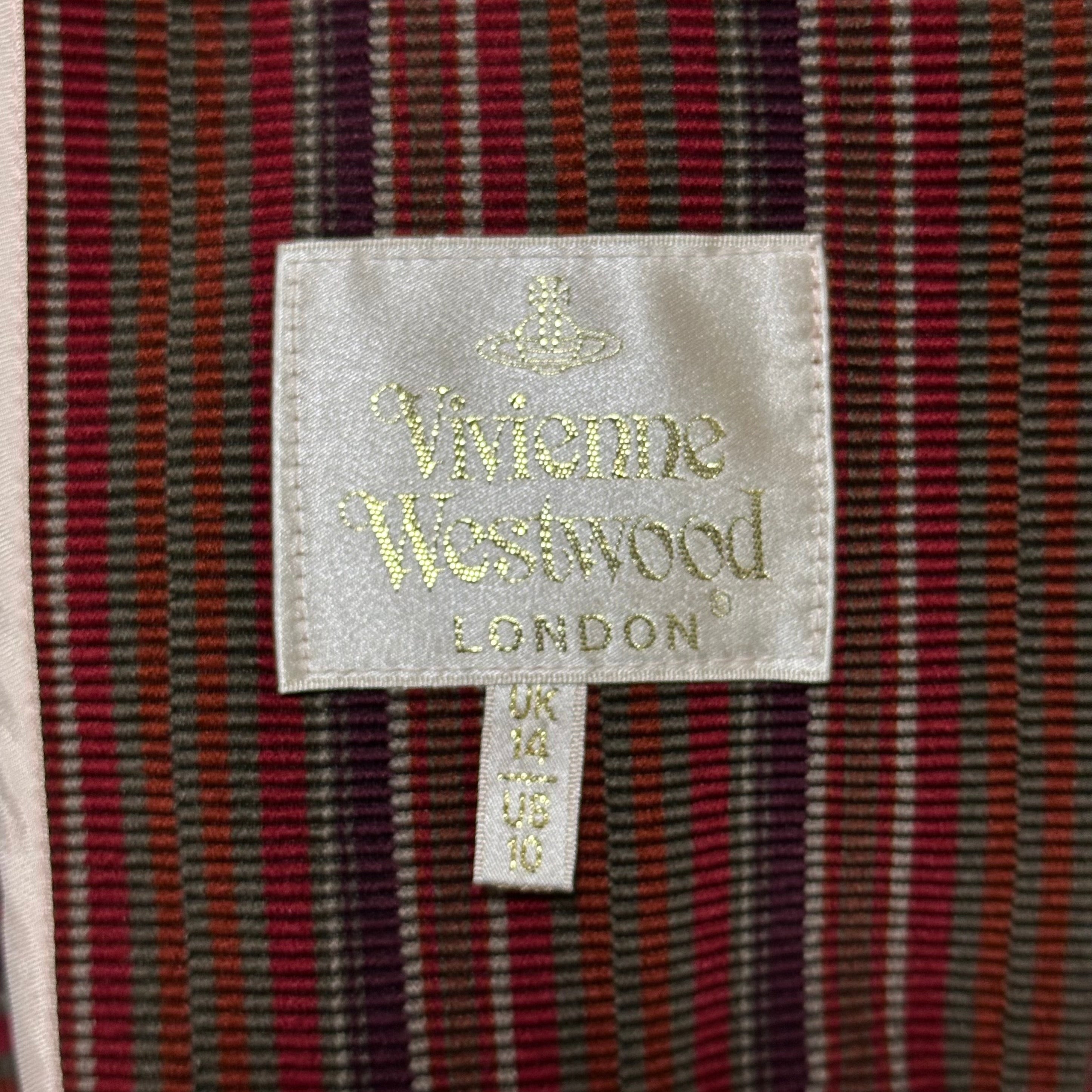 VIVIENNE WESTWOOD Fall Winter 1998 "Dressed To Scale" Striped Jacket with Orb Buttons - 7