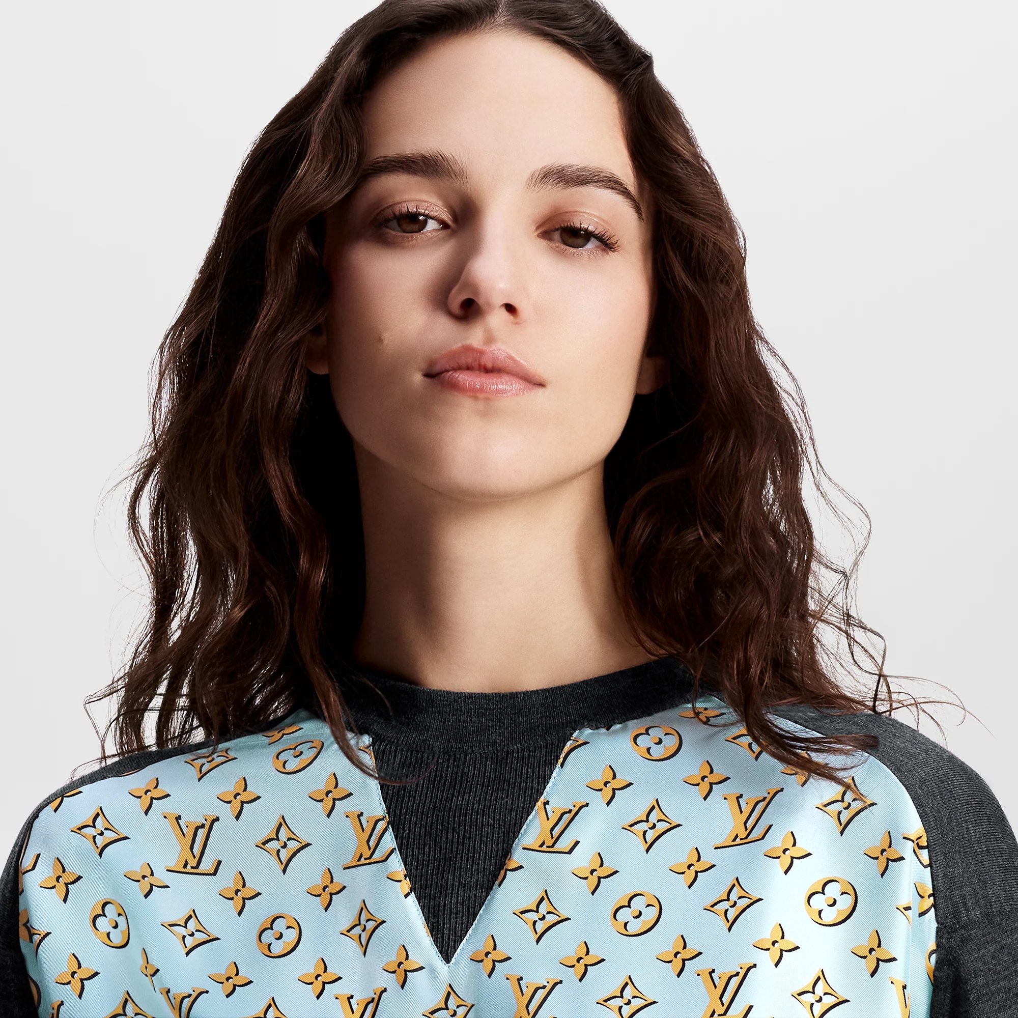 3D Monogram Insert Knit Top - 2