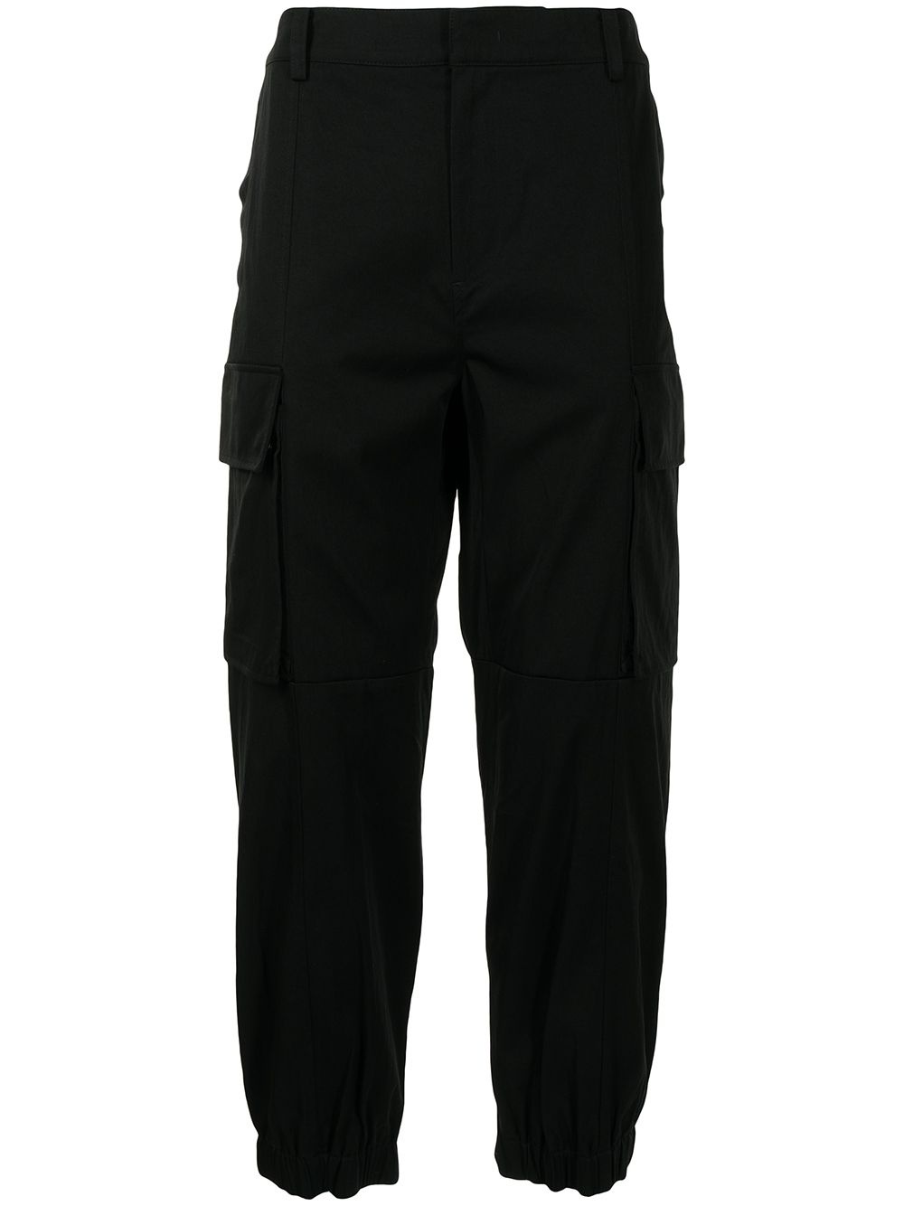 slim-cut cargo trousers - 1