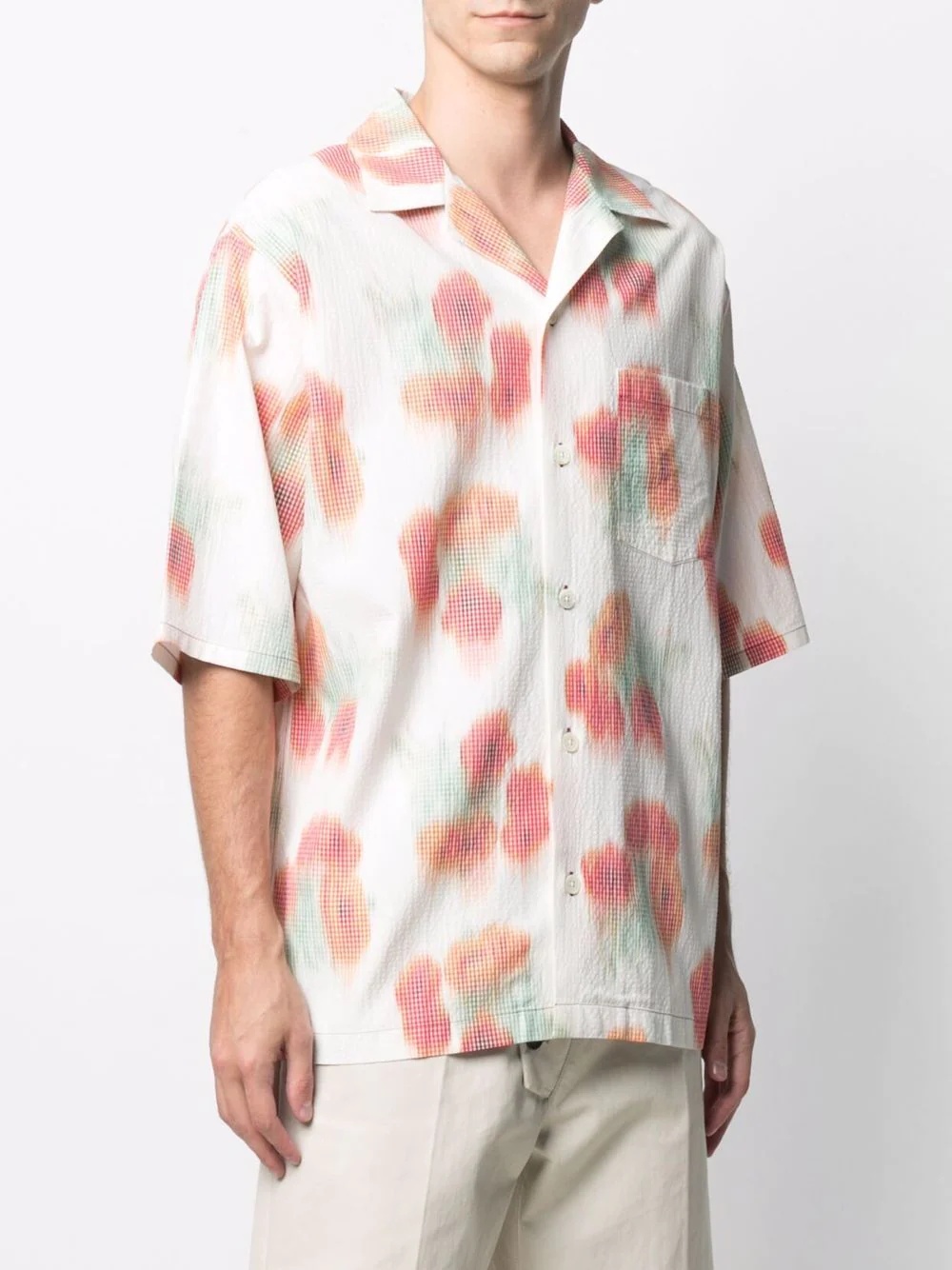 abstract-print short-sleeve shirt - 3