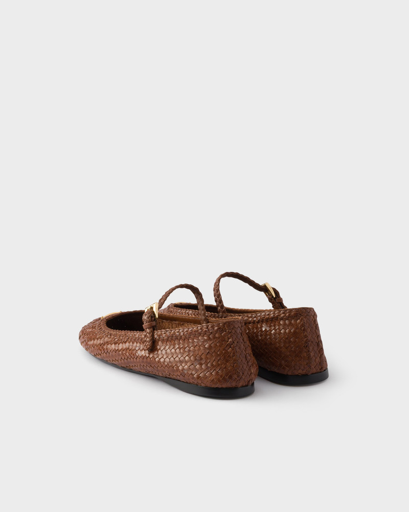 Woven leather ballerinas 4