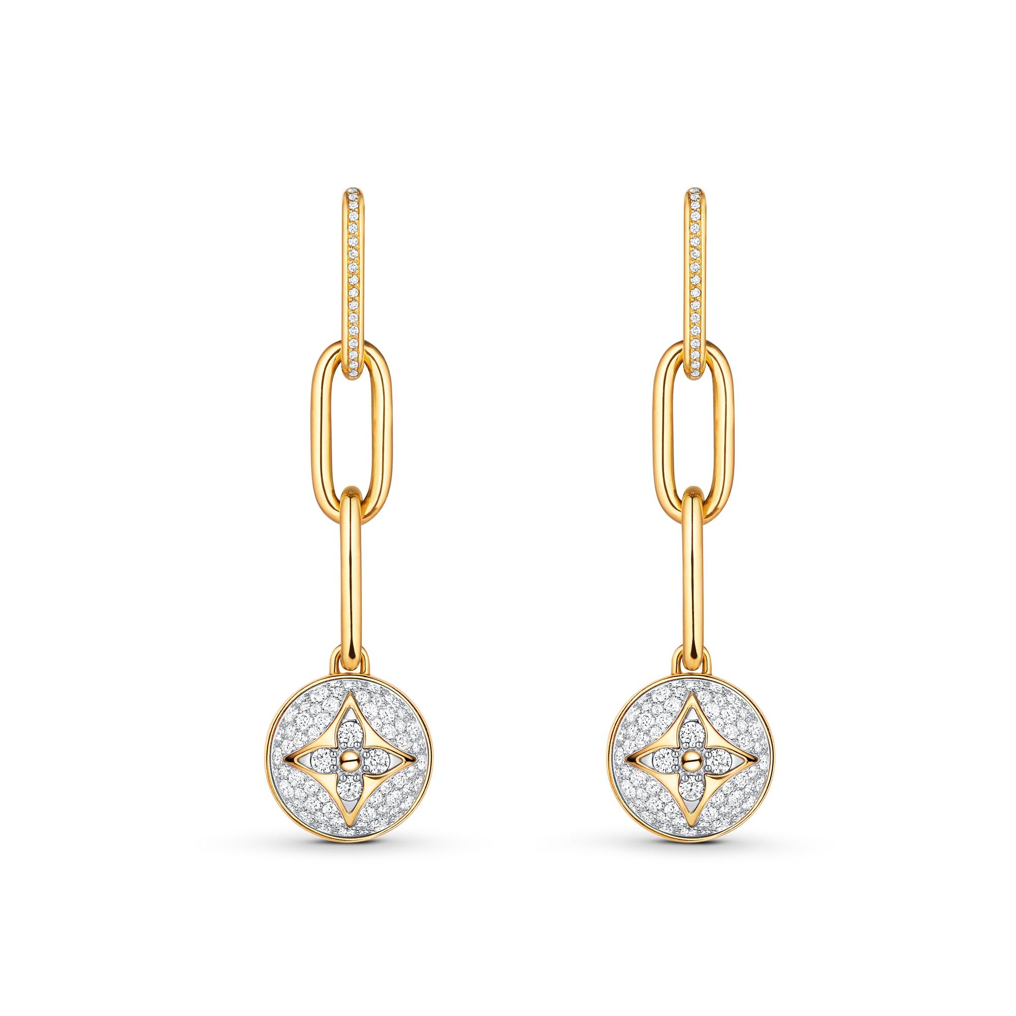 B Blossom Earrings Yellow Gold, White Gold And Pave Diamond - 3