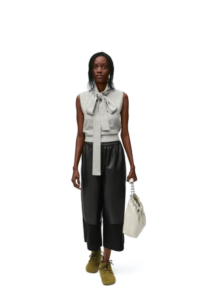 Loewe Cropped trousers in satin nappa lambskin and suede goatskin outlook