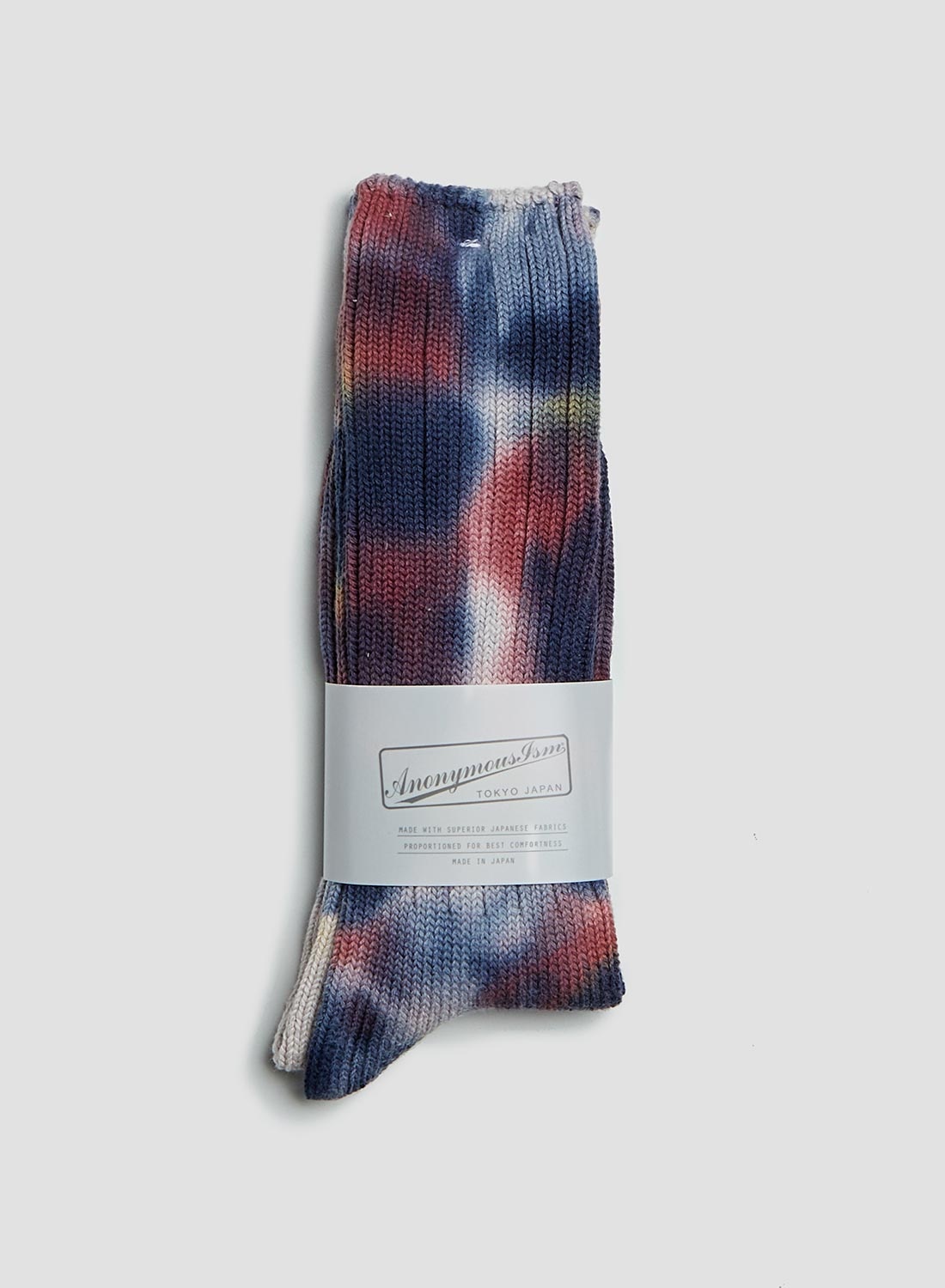 Anonymous Ism Scatter Dye Crew Sock in Red Melange - 1