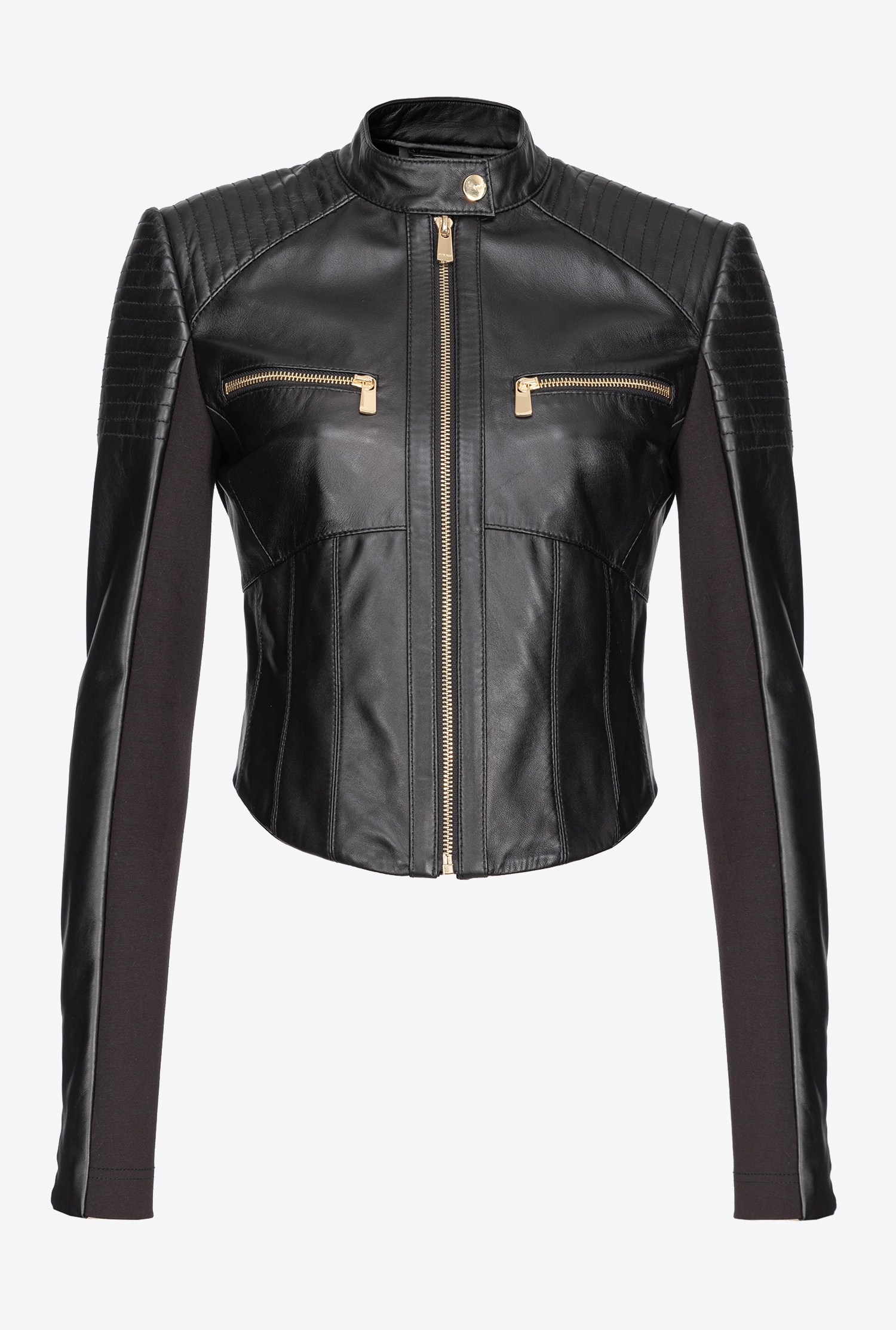 DUAL-FABRIC BIKER JACKET - 1