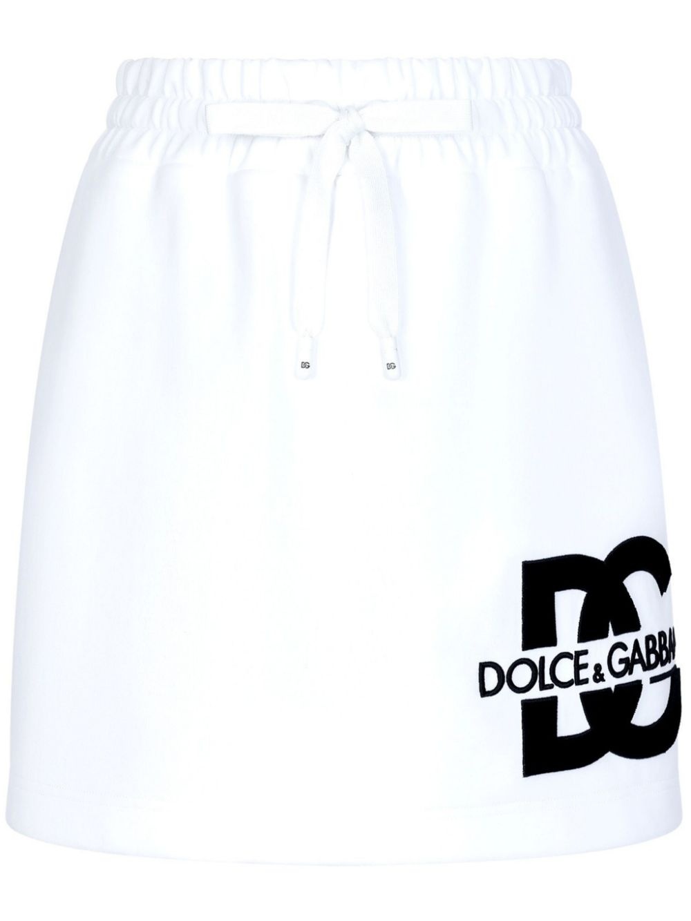 logo-print cotton-blend miniskirt - 1