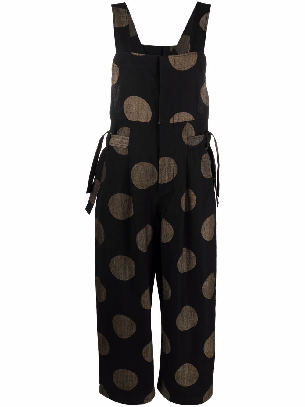 polka-dot print dungarees - 1