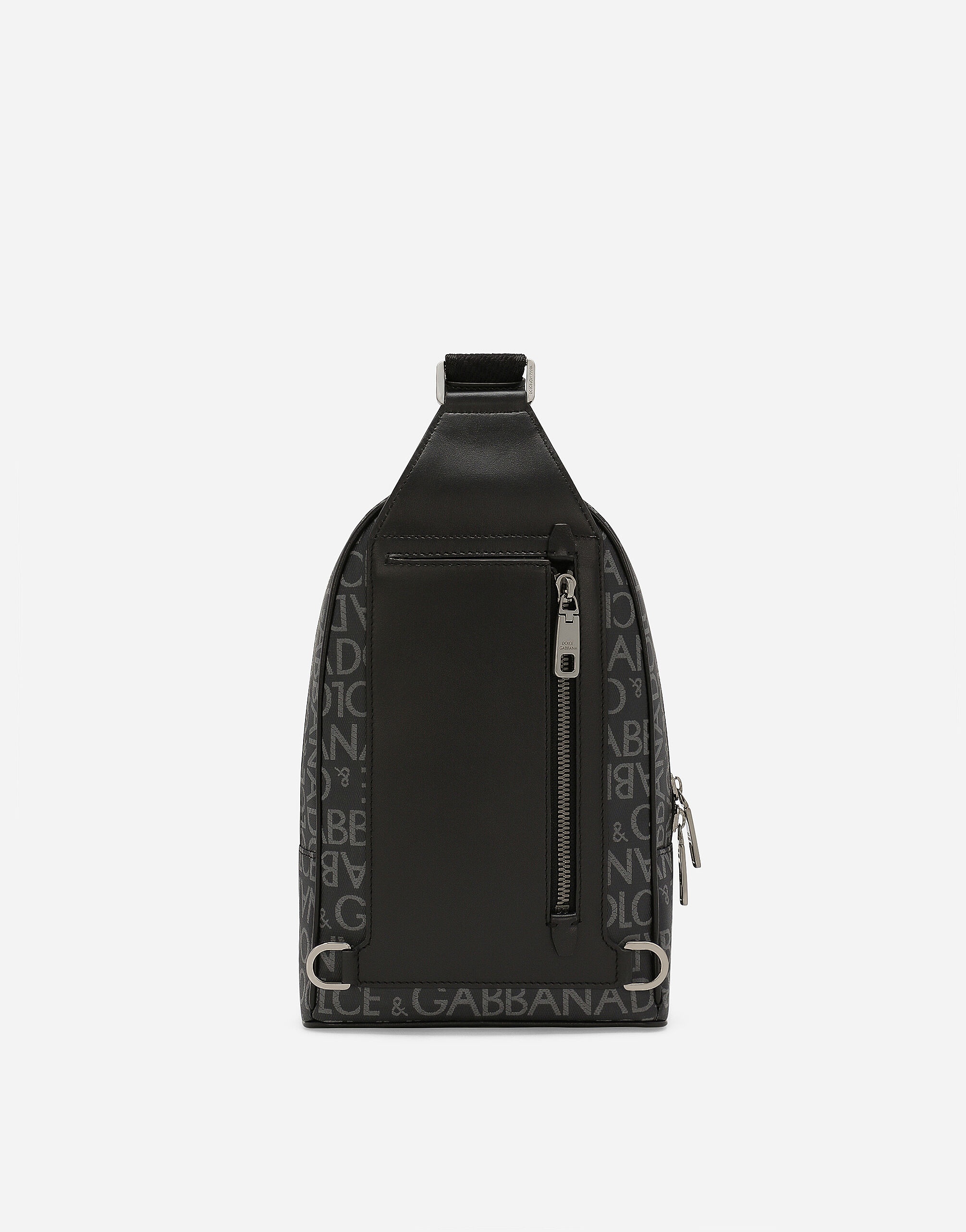 Coated jacquard crossbody backpack - 4