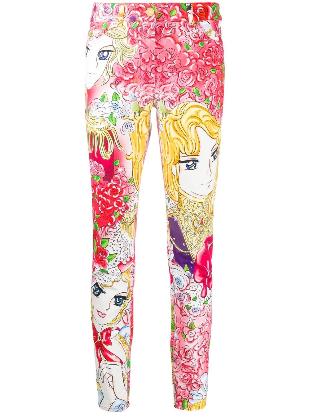 Animé print slim-fit trousers - 1