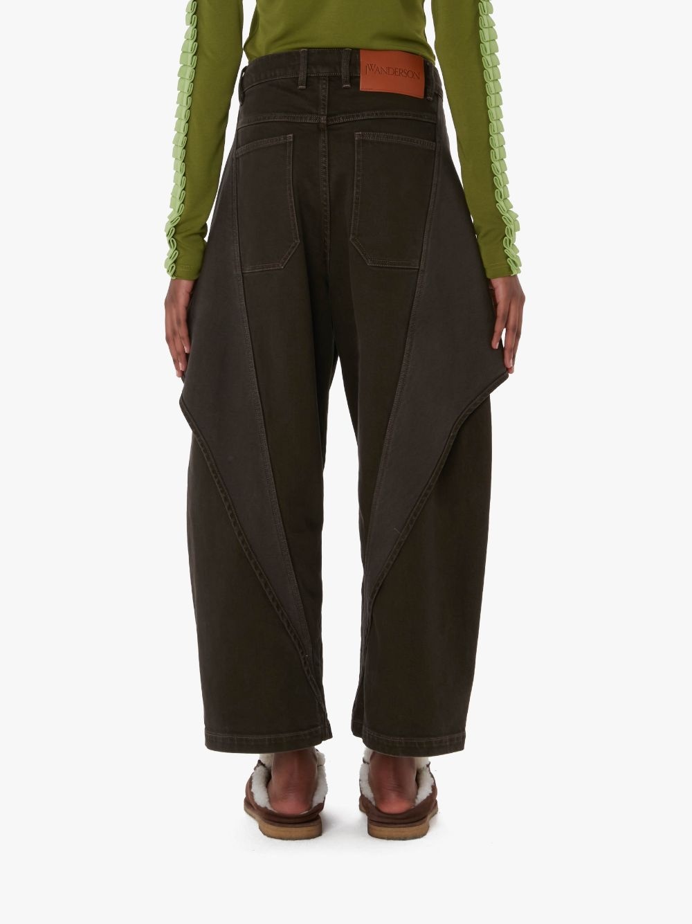 CROPPED SCULPTURAL DENIM JEANS - 3