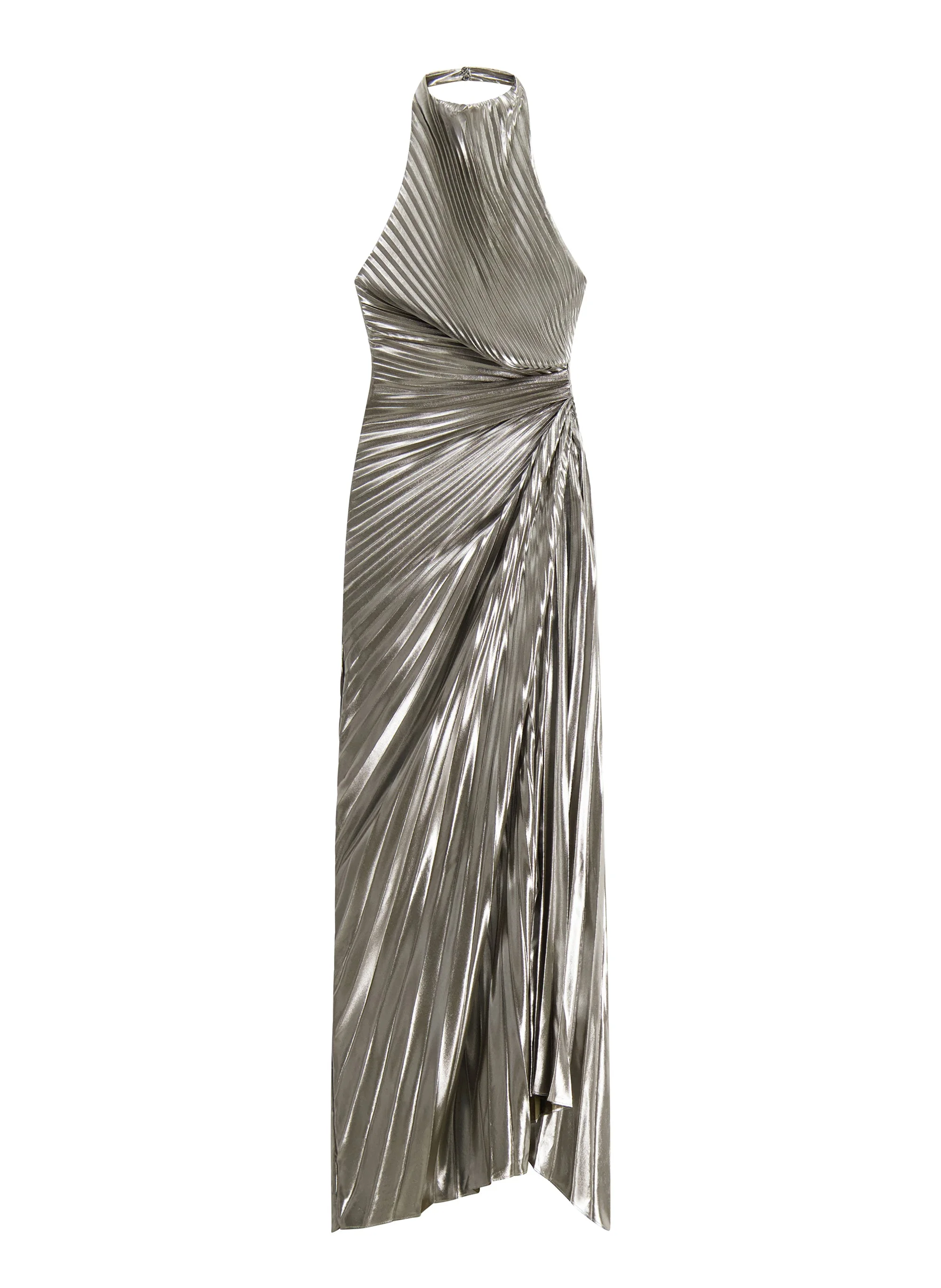 Romy Pleated Satin Maxi Dress - 1