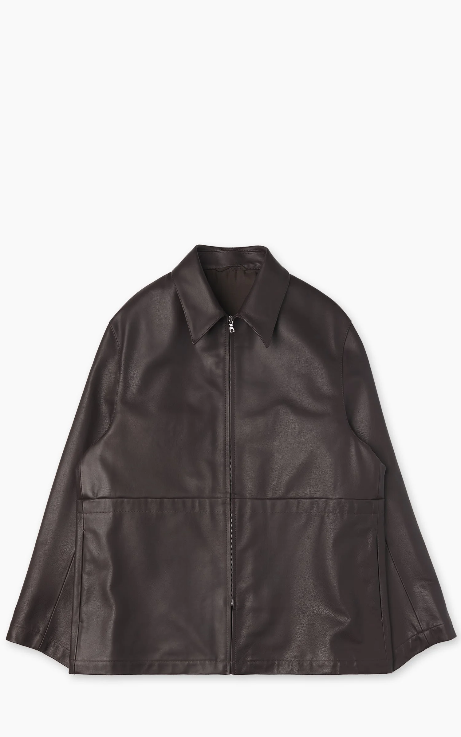 KAPTAIN SUNSHINE SHEEPSKIN ZIP JACKET BROWN - 1