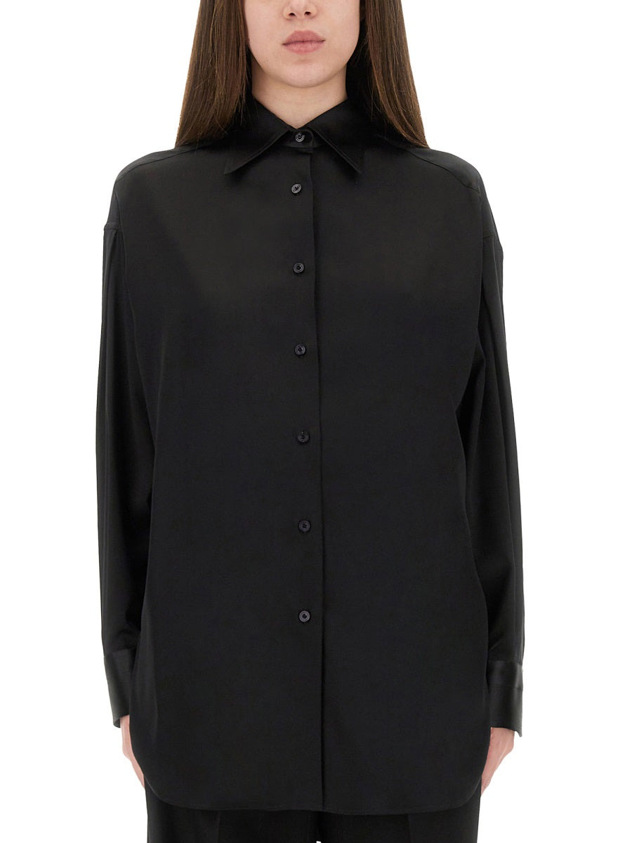Stretch Silk Satin Shirt - 1