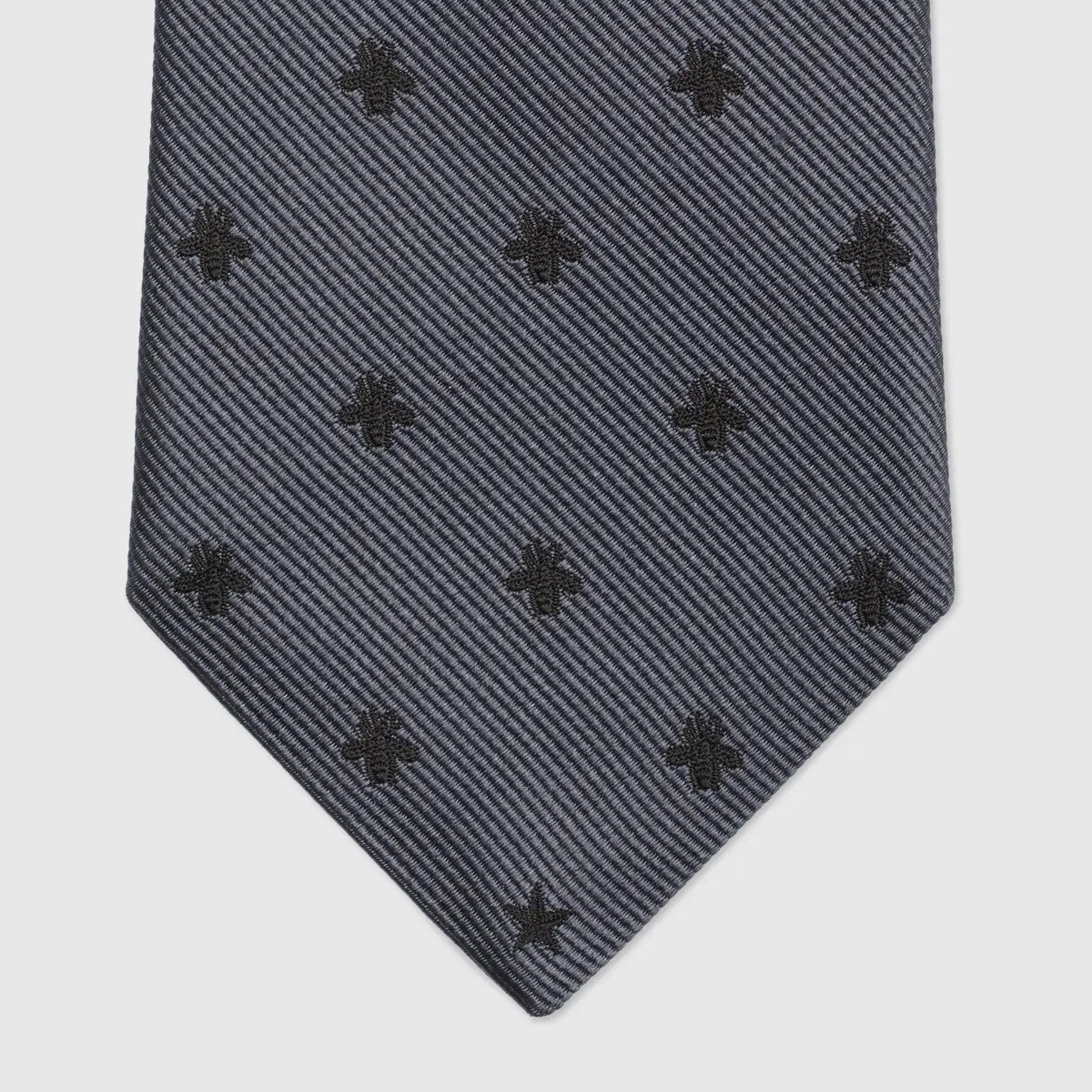 Silk tie with bees and stars - 5