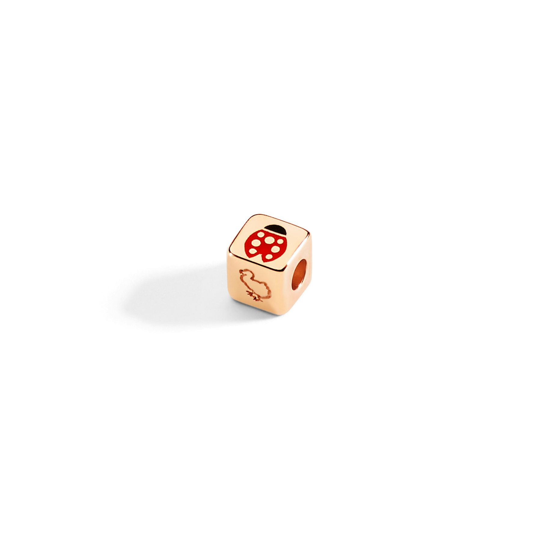 GOLD PLATED SILVER LUCK CUBE COMPONENT - 1